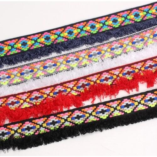 Ethnic Style Ribbon Crafts Retro Burlap Grosgrain Halloween Holiday Decoration Hand Sewing Materials DIY Dress Supplies 2 Yards