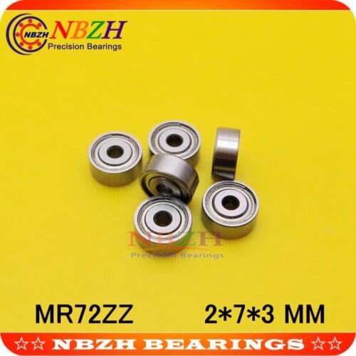 Double Shielded Miniature Deep Groove Ball Bearings MR72ZZ SMR72ZZ 2*7*3 mm
