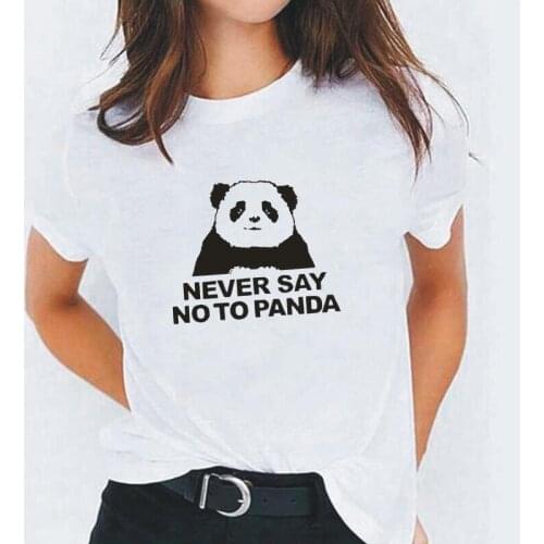 Fashion Panda Cartoon Animal Tee Shirt Femme Harajuku Shirt Summer Short Sleeve Casual Plus Size Funny Print T Shirt Women Tops