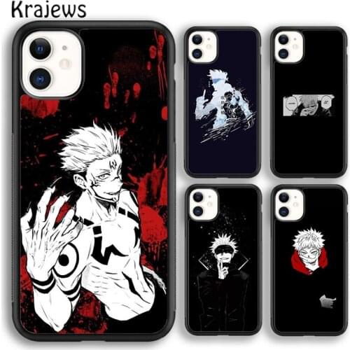 Krajews Anime Jujutsu Kaisen Satoru Gojo soft Phone Case Cover For iPhone 5 SE 2020 6s 7 8 plus X XS XR 11 12 mini pro max Shell
