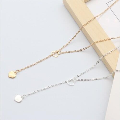 New Fashion 2021 Trendy Jewelry Copper Heart Chain Top High Quality Charm Link Necklace Gifts For Women