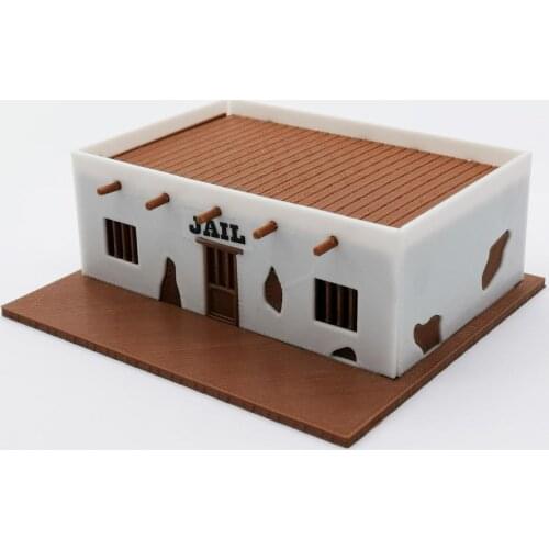 Outland Models Old West Jail 1:87 HO Scale Scenery Building