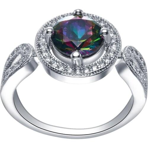 Luxury Gorgeous Women Jewelry Round Cut Mix Color Zircon Butterfly Bridal Rings for Wedding Engagement Ring Set Gifts