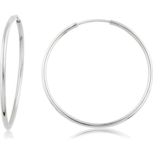 14k Hoop Earrings White (1st Model 5th Size) W4E35013