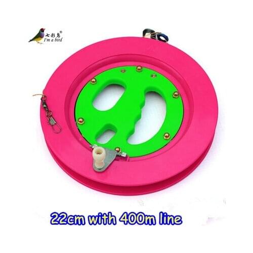High Quality 22cm ABS Kite Pink Wheel with 400m Line /flying Tools Kite
