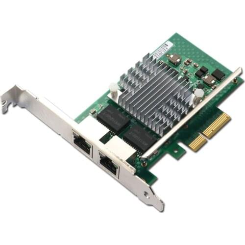 Winyao WYI350-T2 PCI-e X4 Dual Port Gigabit Server Ethernet Network Adapter Card esxi i350T2 E1G42ET 9404pt ROS
