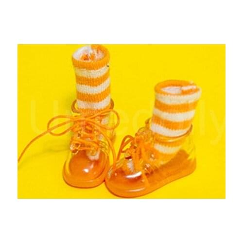 1 Pair New Arrival Dolls Transparent Rain Boot for OB11, GSC, Middle Blyth Doll Shoes with Socks Outfits Accessories 9 Colors