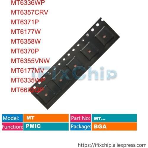 1pcs MT6336WP MT6632QP MT6357CRV MT6371P MT6177W MT6358W MT6370P MT6355VNW MT6177MV MT6335WP PM8916 MT Power PM IC Chip