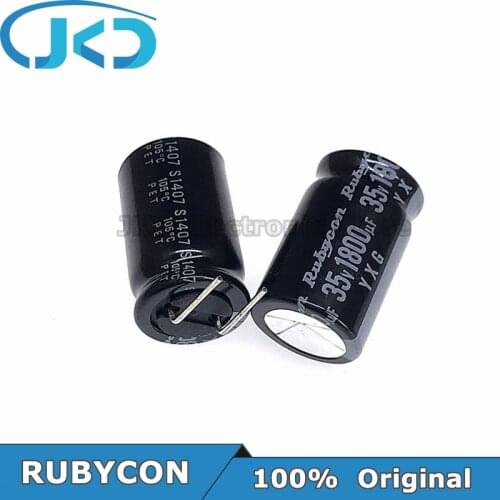 10pcs RUBYCON 1800UF 35V 16*25mm 1800UF35V 35V1800UF 16x25mm Aluminum Electrolytic Capacitor 100% Original
