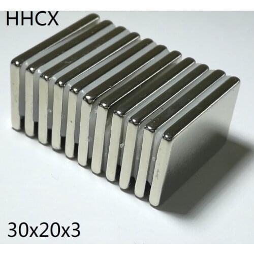 10pcs/lot magnet 30x20x3 N35 Strong Square NdFeB Rare Earth Magnet 30*20*3 Neodymium Magnets for moto