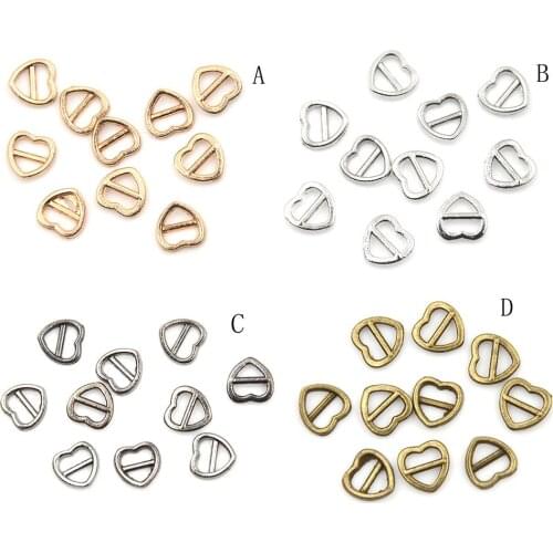 10Pcs/lot Mini 4mm Doll belt Heart Shape buckle For 1/6 Doll Accessories Doll Clothes Shoes Accessories