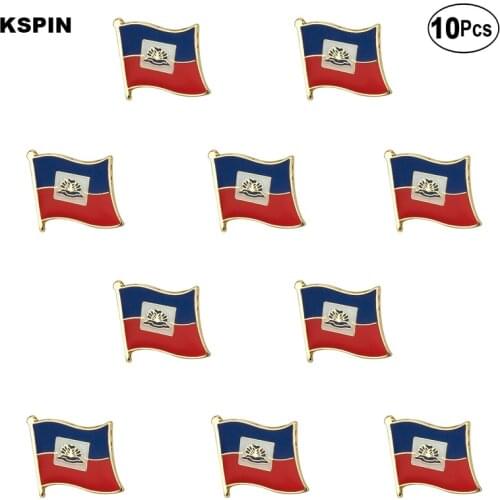 Haiti Flag Lapel Pin Flag badge Brooch Pins Badges 10Pcs a Lot