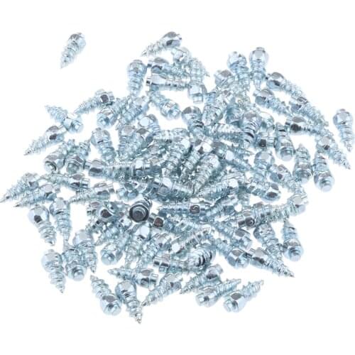 100 Pieces 9mm Anti-Slip Screw In Tire Stud Snow Trim Wheel Tyres for Bikes Scooters