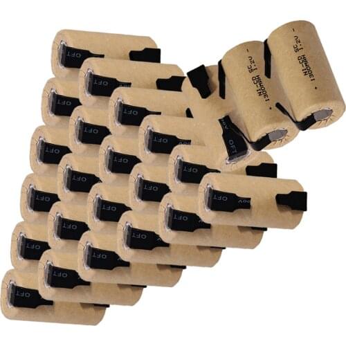 YECKPOWO 24 pcs SC rechargeable battery power tool SUBC batterie NICD accumulator 1300mah 1.2v for Dewalt Bosch hitachi B&D