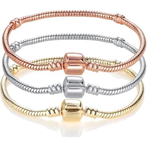 Base Chain Snake Bracelet Fit Original Bracelets Gifts Girls Sieraden for Women Jewelry Fashion Mary Bangles Accessories