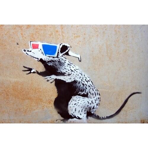 1 Piece Picture Cool Mouse Print Painting Modern Home Wall Decor painting Canvas Art HD Picture For Living Room Without Frame