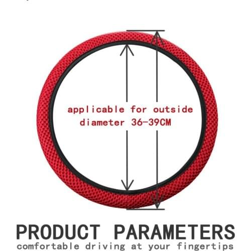 Four Seasons 38cm Car Steering Wheel Cover Breathable Protector for Hyundai Solaris I30 IX35 Creta Tucson 2017 Accent IX25 2020