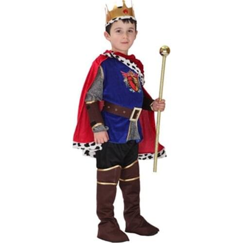 Childrens day kids Prince Cosplay Costume Boys Fantasia European royalty clothing Halloween Prince King clothing(No scepter)