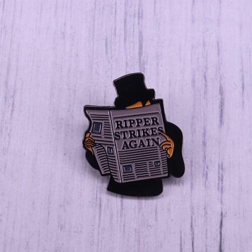 Jack the Ripper Enamel Pin hungry beast pin Infamous killer brooch pin