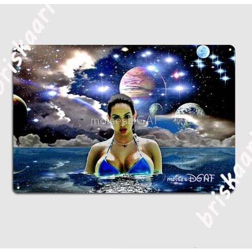 Galactic Hot Tub Metal Plaque Poster Design Club Wall Decor Kitchen Tin sign Poster