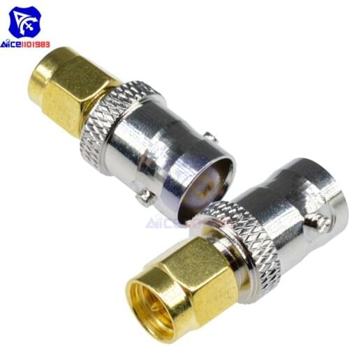 Diymore 1 Piece RF Coax Coaxial SMA Male Plug to BNC Female Plug Connector M/F Radio Antenna Adapter Converter RF Adapter Jack