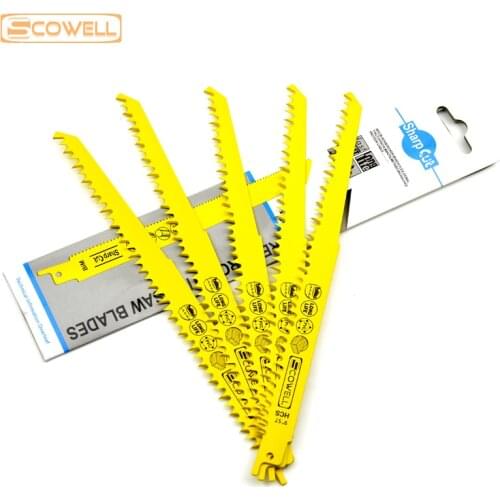 30% Off SCOWELL 9 Inch 5TPI Reciprocating Saw Blades For Top Fast Wood Cutting Sabre Saw Prunner Blades Demolition Blades S1531L
