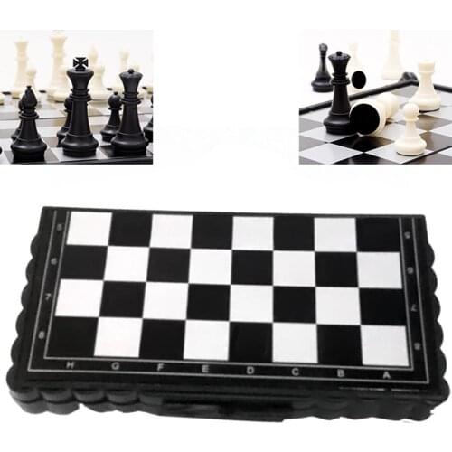 Magnetic Chess Backgammon Checkers Set Foldable Board Game 3-in-1 Road Internationals Chess Folding Chess Portable Board Game