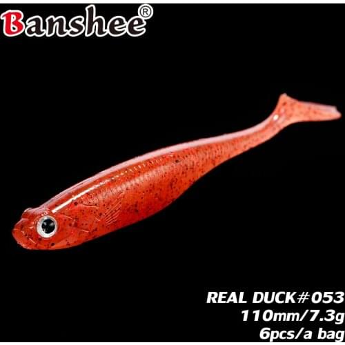 Soft Swimbait 7.3g/ 110mm 6pcs/lot REAL DUCK lifelike Worm bass Artificial Jerkbait bait Jig fishing lure for Alabama rig