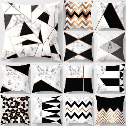 Brief Marble Geometric Sofa Decorative Cushion Cover Pillow Pillowcase Polyester 45*45CM Throw Pillow Home Decor Pillowcover