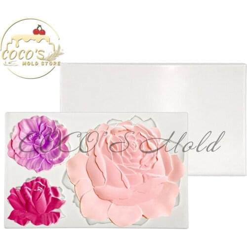 New Arrival Flower Rose Fondant Silicone Mold Fondant Cake Decorating Tools Kitchen Accessories Cake Design Bakeware