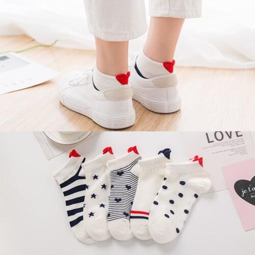 New 5 Pairs/Lot Women Cotton Casual Socks Kawaii Cute Animals Short Ankle Socks Spring Gift For Girl Socks Calcetines Size34-40