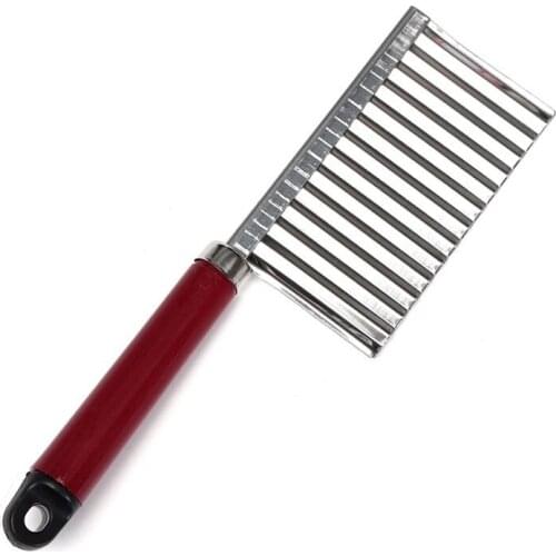 New Stainless Steel Potato Chip Dough Vegetable Crinkle Wavy Cutter Slicer Fruits Food Cutterly Tools TS1 TS1