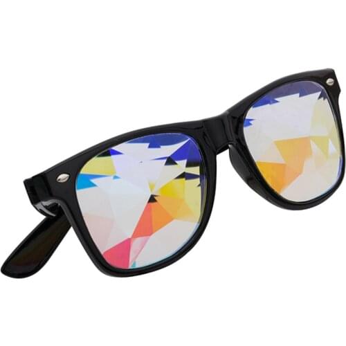 FLORATA Kaleidoscope Glasses Luxury Female Sunglasses Rave Festival Party EDM Outdoor Sunglasses Diffracted Lens