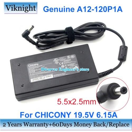 Genuine A12-120P1A ADP-120MH D CHICONY AC Adapter 19.5V 6.15A A17-120P1A Power Adapter For MSI GS70 GE70 GE60 GE72 A120A010L