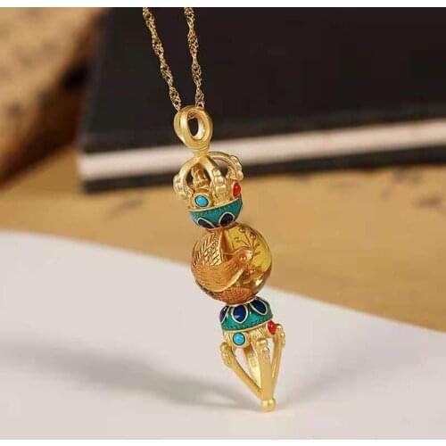 Real S925 Sterling Silver Natural Lamper Phoenix Diamond Pestle Pendant Necklace Fashion Fine Jewelry for Women MeibaPJFS