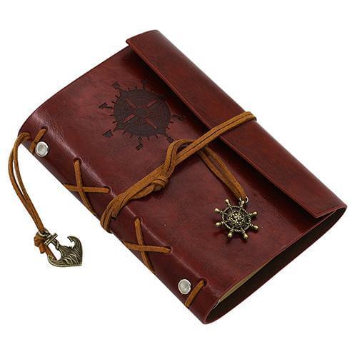 Retro Anchors Faux Leather Cover Notebook Journal Traveler Book Diary Blank