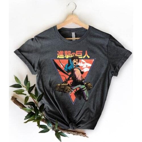 Unisex Attack on Titan Shirt Vintage Titan Tees Graphic Anime Shirt Comics Harajuku Tops AoT Anime Lover Gift