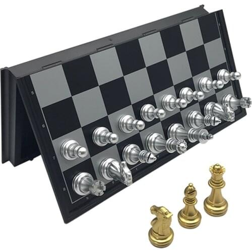 Chess set For High quality Chess Game Pieces Chess Magnetic Board Folding Plate Large Gold Silver Magnetic Reinforcement Yernea