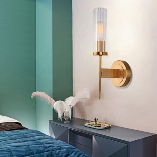 Modern Metal&glass Wall Lamps Retro Bedroom Bedside Led Light Corridor Living Room Dining Hall Aisle LED Lamps