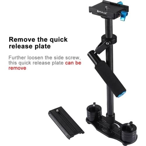 PULUZ Adjustable S60T for steadycam Scalable Carbon Fiber Handheld Camera Stabilizer for Steadicam for Canon Nikon DSLR Cameras