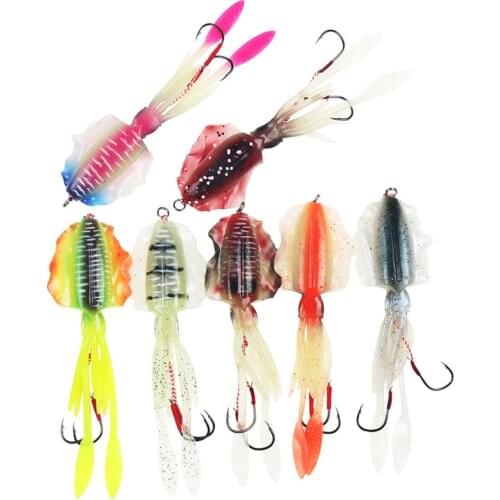 Luminous / ultraviolet squid bait, 60g new simulation squid bait, reservoir, river, lake, marine fishing bait