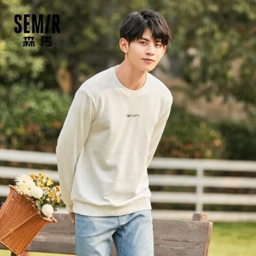 O neck sweatshirt men 2020 summer new men pullover hoodies solid soft ins tops for lovers man