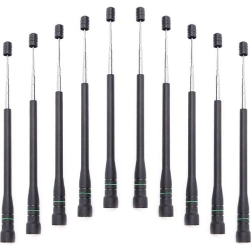10PCS ABBREE AR-775 Telescopic SMA-male High Gain Dual Band Antenna For TYT MD-380 WOUXUN KG-UV8D Walkie Talkie Two Way Radios