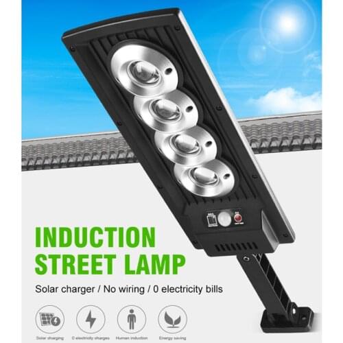 Solar Street Lights Outdoor Solar Lamp With Waterproof Motion Sensor Security Lighting for Garden Patio Yard+Remote Control