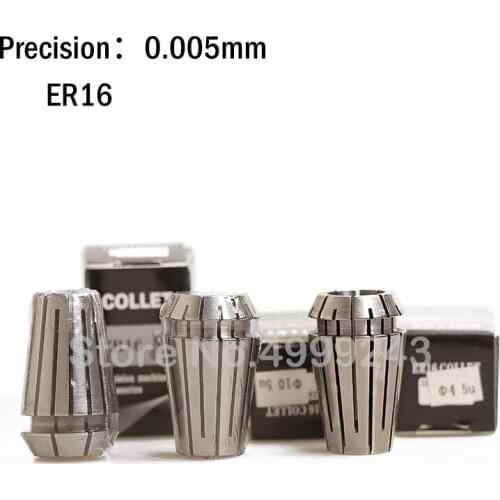 High Precision ER16 0.005mm collets 3mm-10mm ER16 Spring Collet Suitable for ER 5U Collet Chuck Holder