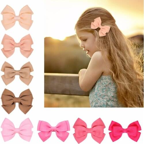 Random Color 40pcs/lot Cute Children Hair Alligator Clip Hair Accessories Headwear Baby Ribbon Bow Kids Baby Girls Hairpins