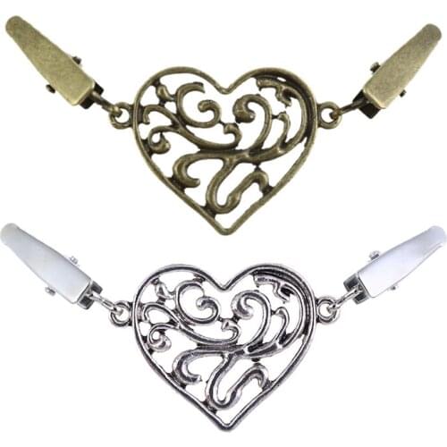 Hot New Women Sweater Shawl Casual Alloy Holder Cardigan Anti Rust Easy Use Collar Clip Durable Antique Flower Pin Pandents