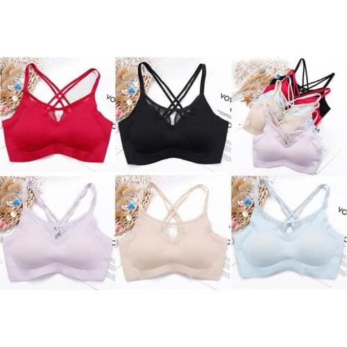 Womens Fashion Sexy Lace Soft and Light Cross Beautiful Back Bra Underwear