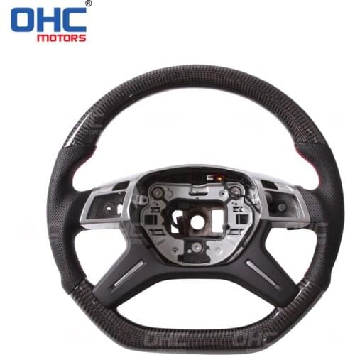 100% Real Carbon Fiber Steering Wheel compatible for MB W204,S204 W212,V212,S212 W463 C E G class