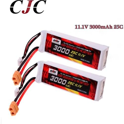 2PCS Upgrade Lipo Battery 11.1V 3000mah 25C XT60 Plug for DJI Phantom 1 FC40 DJI Flame Wheel F450 F550 FPV RC Quadcopter